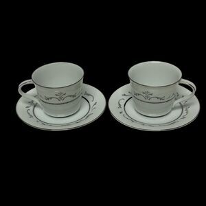 Set Of 2 Vintage Noritake Caroline Cups & Saucers Made In Japan US Design 6671